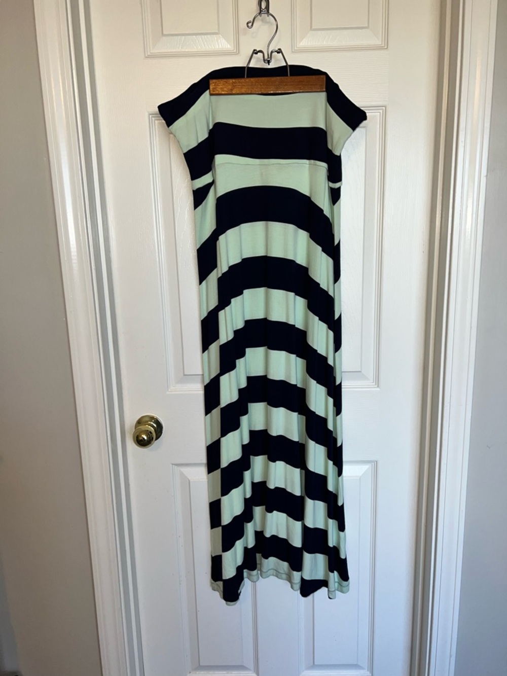 GAP XL Mint & Navy Striped Skirt